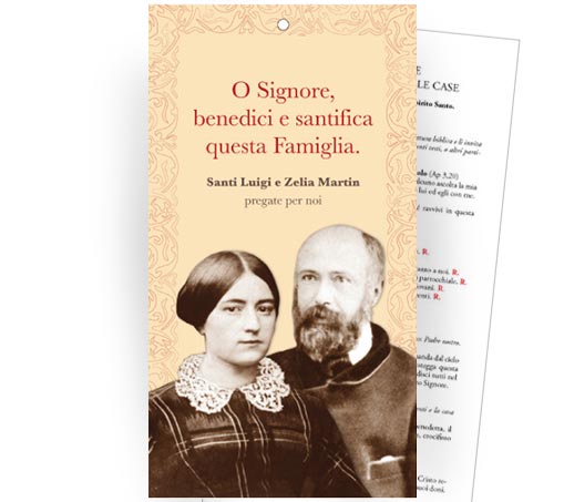Cartoncino Benedizione delle famiglie nelle case - "Santi Luigi e Zelia Martin"