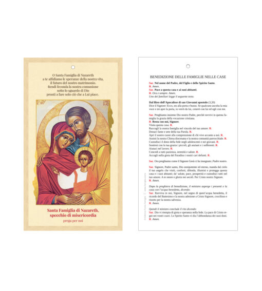 Pacchetti cartoncini Benedizione delle famiglie "Sacra Famiglia"