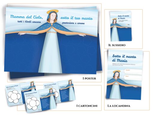 Pacchetti che contiene il kit "Sotto il Manto di Maria"