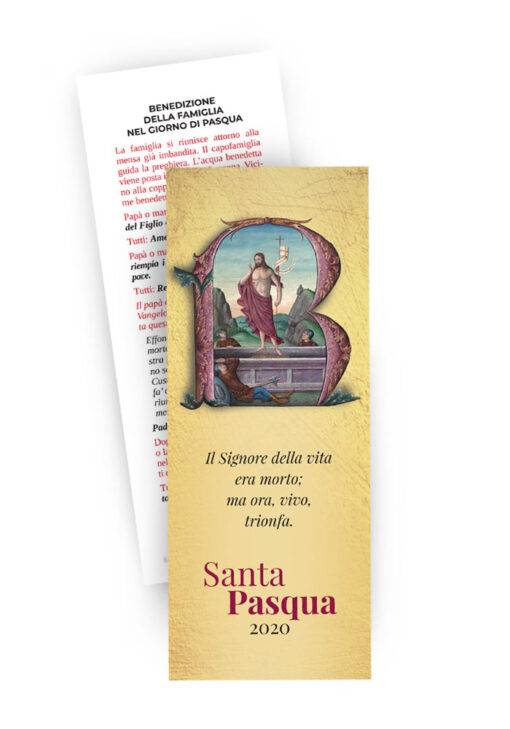 Pacchetto segnalibri "Santa Pasqua" con la preghiera di benedizione della famiglia