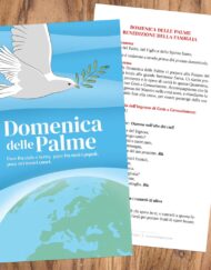 Cartoncini per la Domenica delle Palme con bustina per il rametto d'ulivo